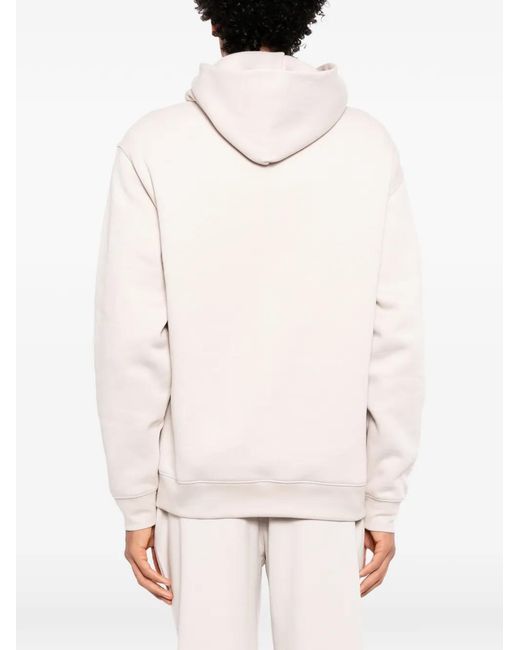 Melt White Playing-Card-Print Hoodie for men