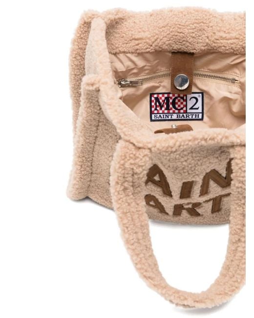 Mc2 Saint Barth ロゴ ハンドバッグ Natural