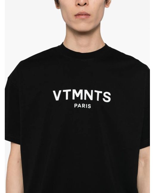 T-Shirt À Logo Imprimé Vetements pour homme en coloris Black
