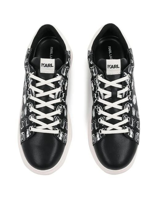 Karl Lagerfeld Sneakers Met Logoprint in het Black voor heren