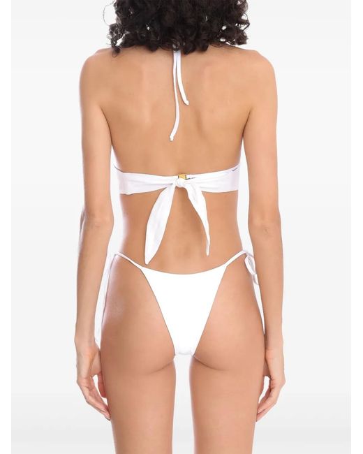 Amir Slama White Bustier-Style Bikini Set