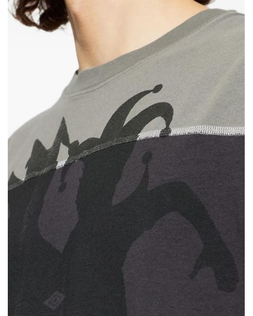 Umbro Gray T-Shirt Ample À Détail D'Imprimé for men