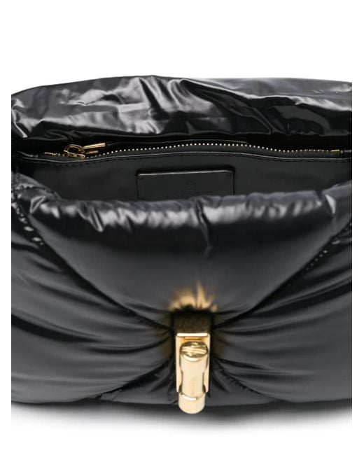 Borsa A Tracolla Puf Con Logo Inciso di Moncler in Black