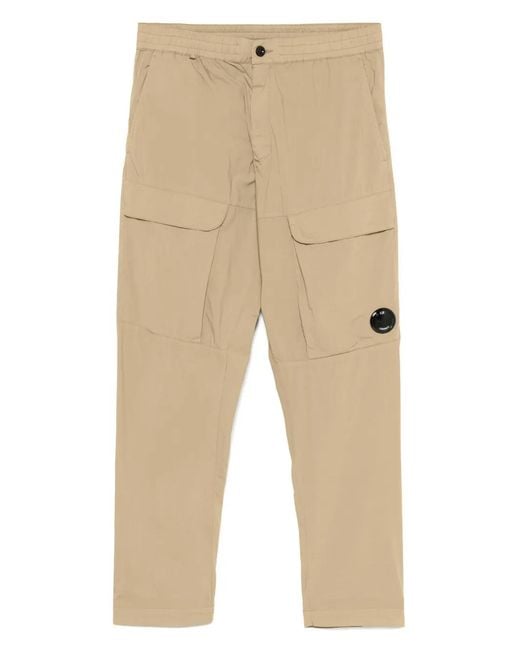 C P Company Natural Lens-Detail Cargo Pants for men