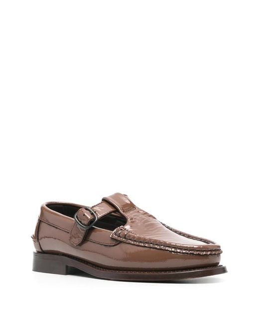 Hereu Brown Alber Crinkled Glossy Shoes