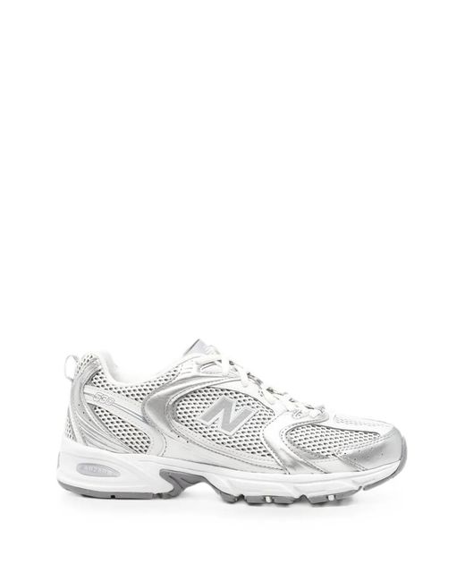 New Balance White 530 Mesh-Panel Sneakers