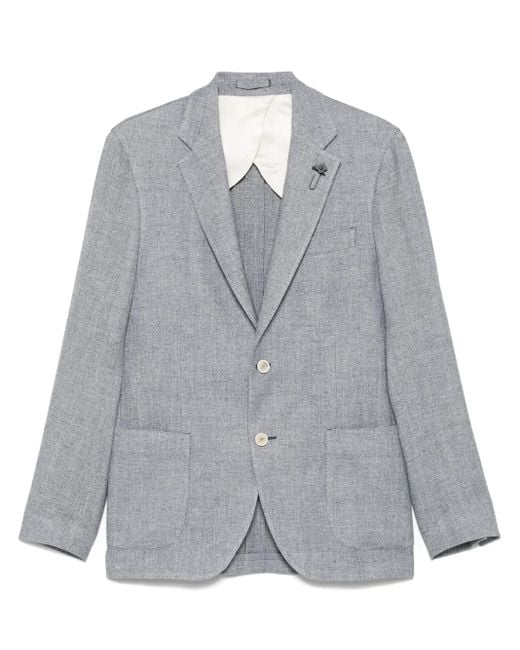 Lardini Gray Single-Breasted Blazer for men
