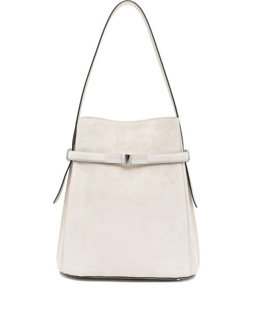 Bolso bombonera con cinturón Totême  de color White