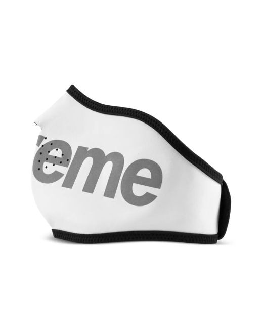 Supreme White Logo Windstopper Face Mask