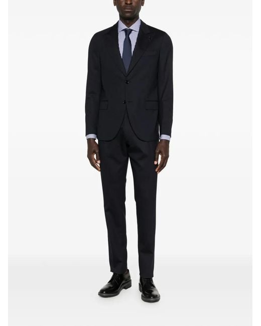 Lardini Black Buttoned Suit for men