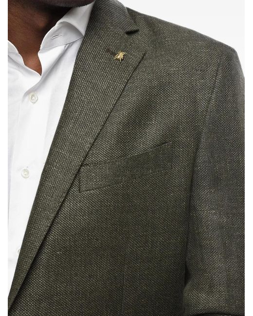 Corneliani Green Single-Breasted Patch-Pocket Blazer for men