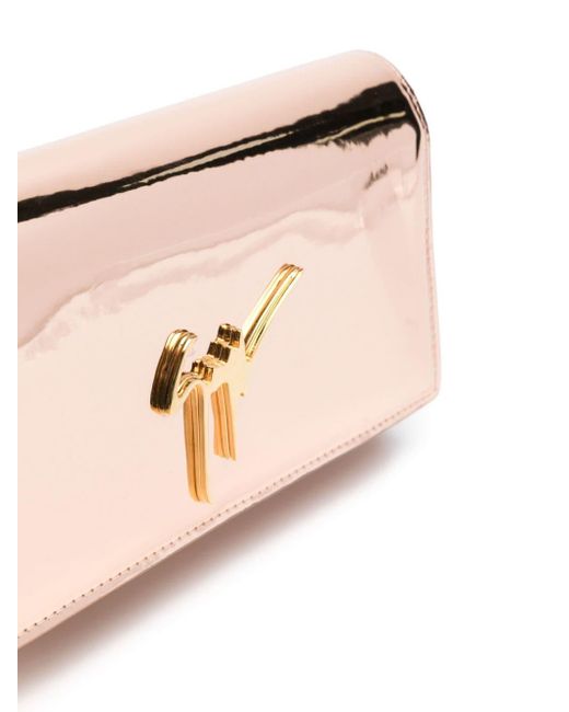 Giuseppe Zanotti Pink Cleopatra Patent Leather Clutch Bag