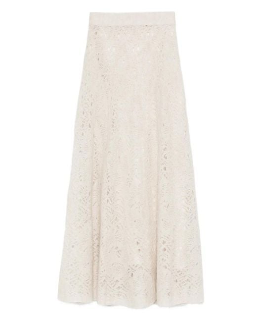 D.exterior レース フレアスカート White