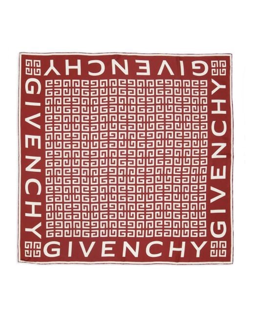 Givenchy Red 4G-Print Scarf