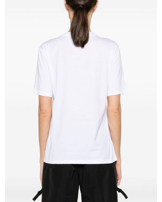 T-shirt en coton à patch logo Patrizia Pepe en coloris White