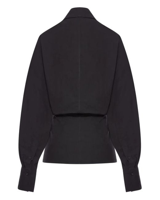 Totême Blue Draped Blouse