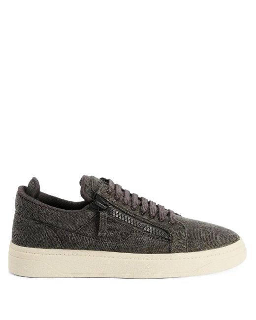 Giuseppe Zanotti Black Gz94 Double-Zip Low-Top Sneakers for men