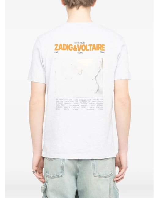 Zadig & Voltaire White Photograph Logo T-Shirt for men