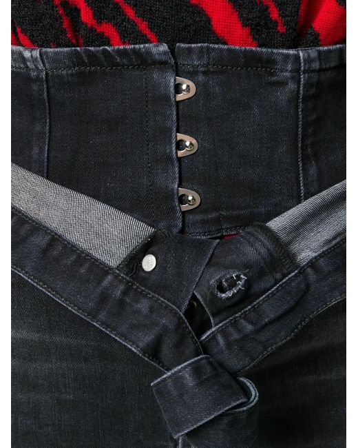 Unravel Project Black High-Waist Skinny Jeans