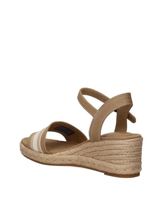 Tommy Hilfiger Natural Espadrilles Compensées À Bride Logo