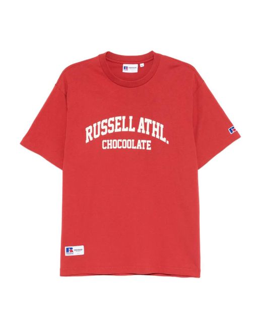 Chocoolate Red X Russell Athletic T-Shirt for men