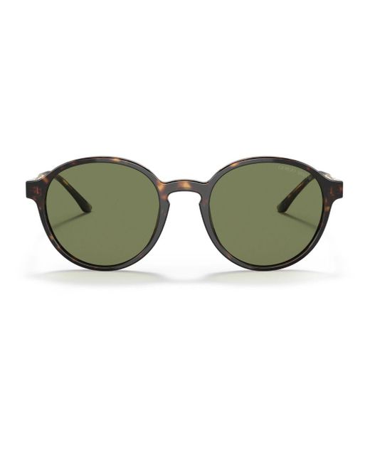 Giorgio Armani Runde Sonnenbrille im Panto-Design in Green für Herren
