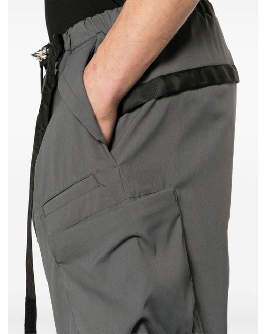Acronym Gray Low-rise Cargo Trousers for men
