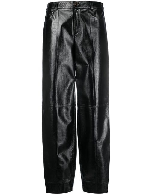 Aeron Edge Glossy High-waisted Trousers in Black | Lyst