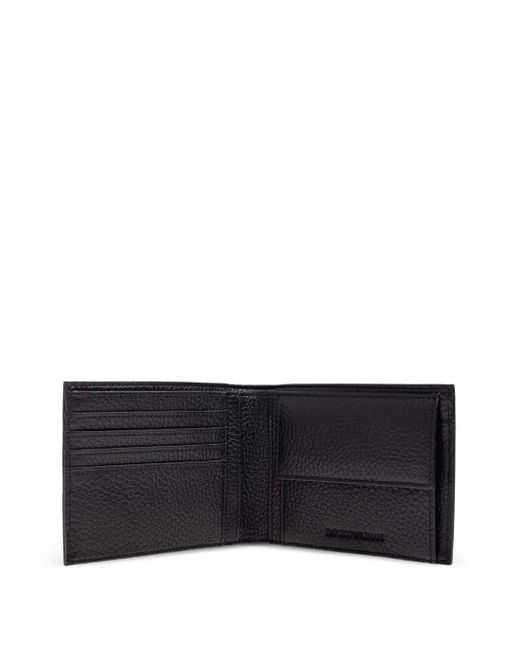 Emporio Armani Black Logo Leather Wallet for men