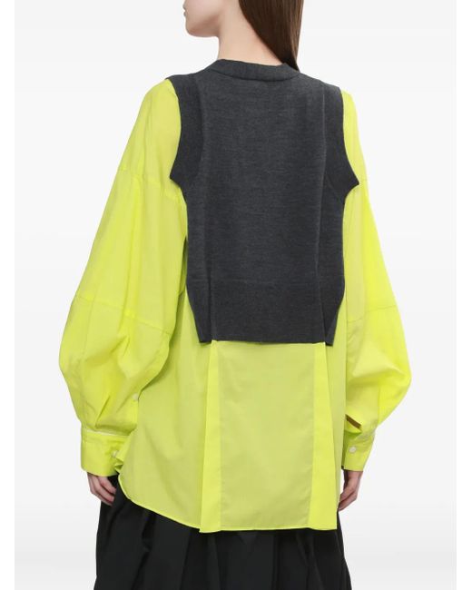 Blouse Superposée À Col V Enfold en coloris Yellow