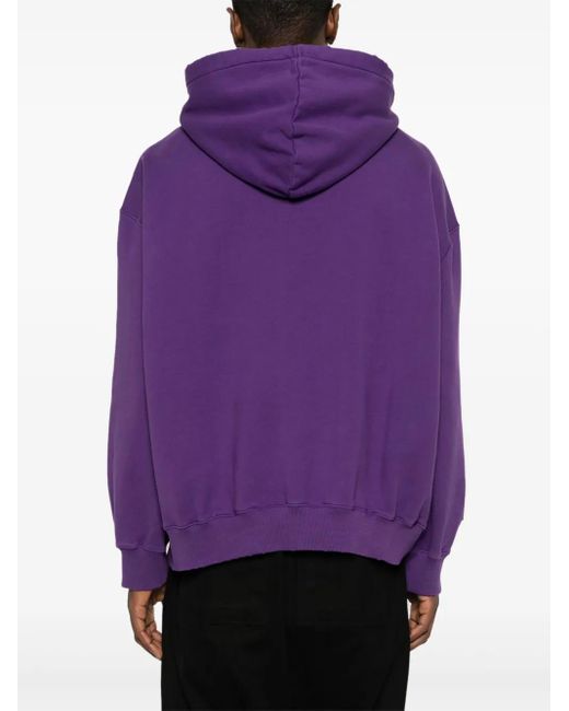Lanvin Purple X Future Logo-Print Cotton Hoodie for men