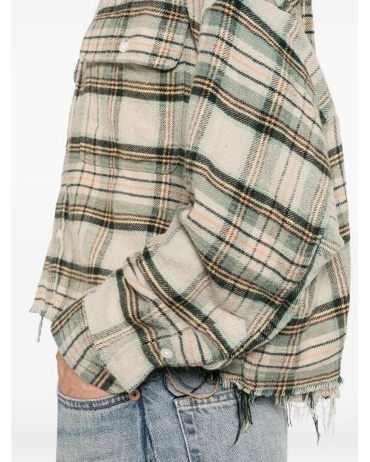 Camisa a cuadros R13 de color Green