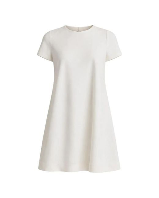 Vince White Bias Short-Sleeve Mini Dress