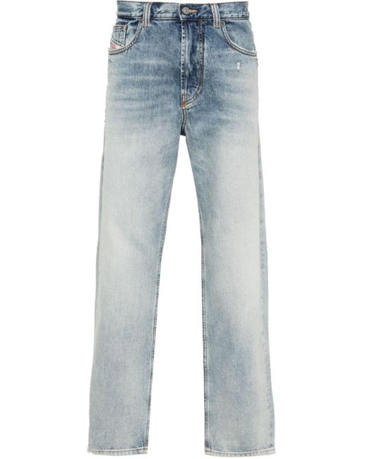 DIESEL Blue 2010 D-macs Mid-rise Straight-leg Jeans for men