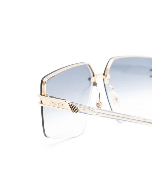Carrera White Geometric-Frame Sunglasses