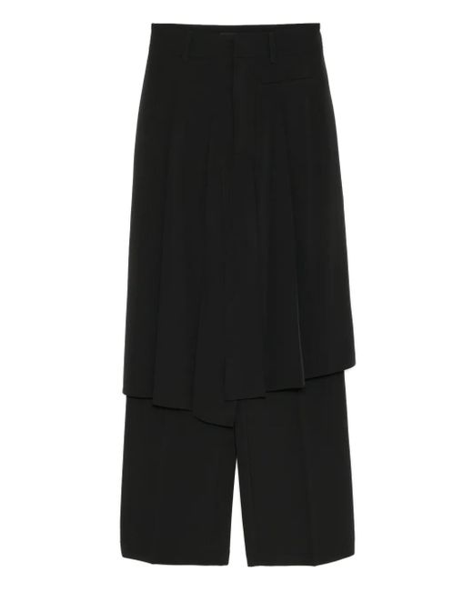 Goen.J プリーツ ストレートパンツ Black
