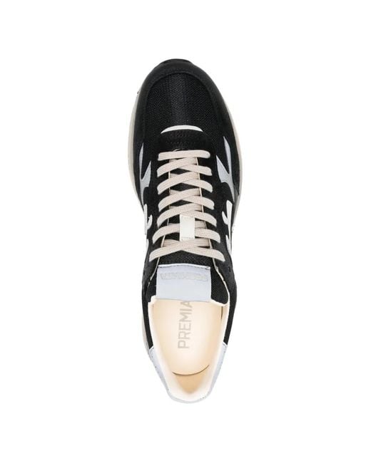 Premiata White Mick Logo-Appliqué Sneakers for men