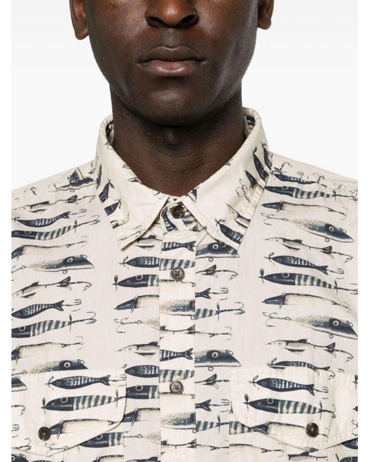 Filson Hemd mit Fisch-Print in White für Herren