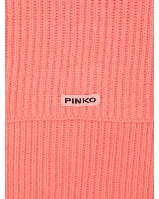 Pinko Pink Logo-Patch Scarf