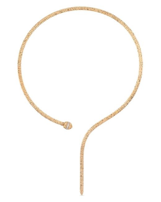 Officina Bernardi 18kt Yellow Gold Ophidia Y Diamond Necklace in