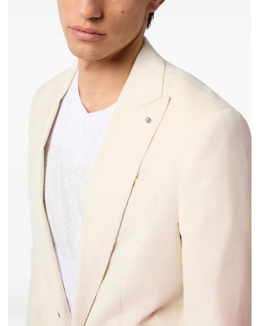 Billionaire Natural Corduroy Single-Breasted Blazer for men