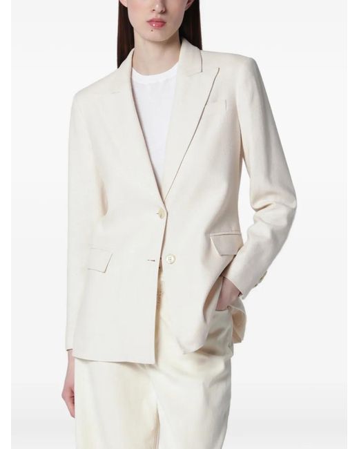 VI TO VI Gray Single-Breasted Silk Blazer