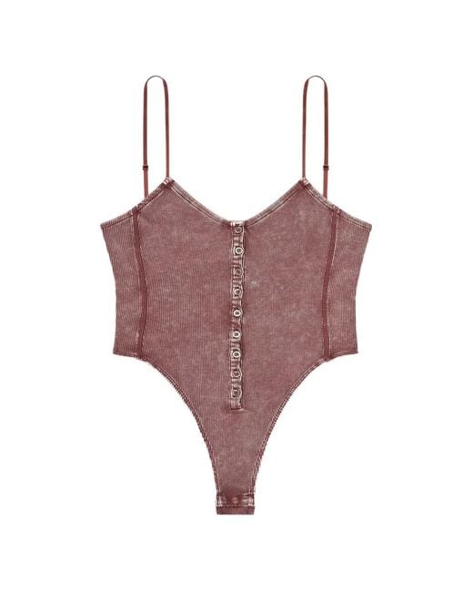 DIESEL Purple Bodysuit With Thin Straps