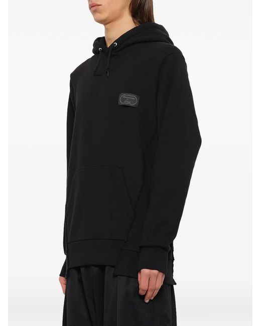 Undercover Black Ism Logo-Patch Hoodie for men