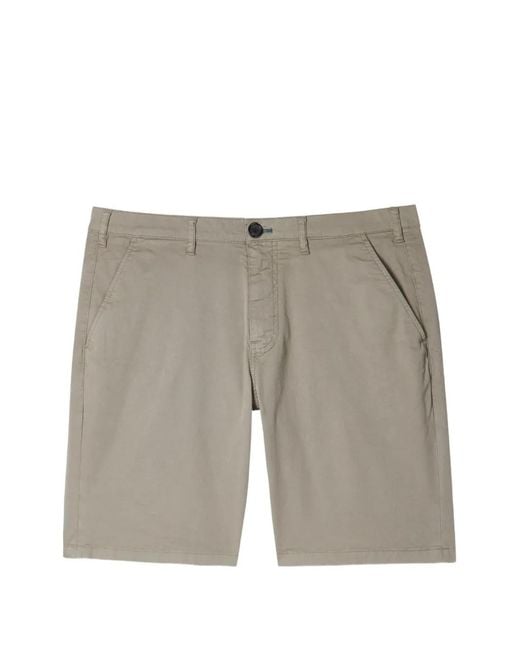 Paul Smith Gray Logo-Patch Chino Shorts for men