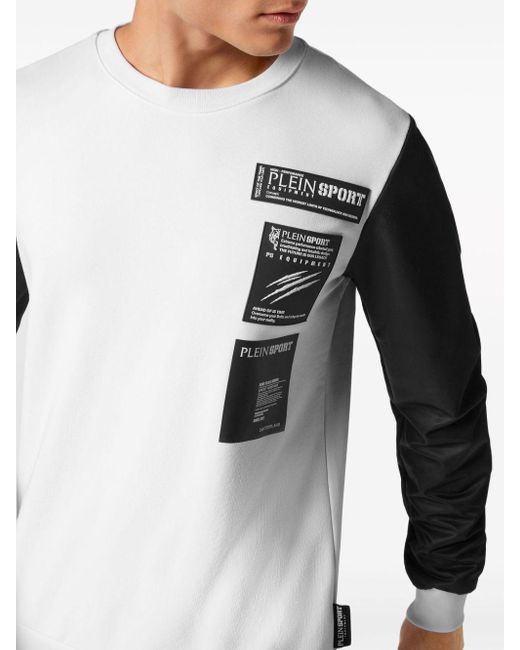 Philipp Plein Black Logo-appliqué Sweatshirt for men