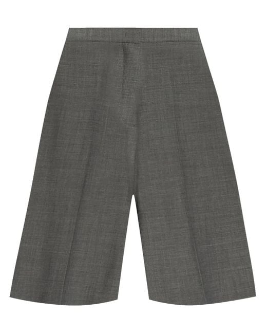 Fabiana Filippi Gray Pressed-Crease Knee-Length Shorts