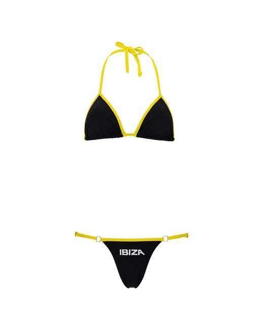 The Attico White Bikini Triangle À Imprimé Ibiza