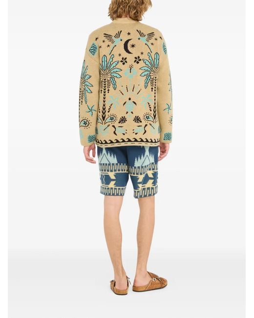 Alanui Metallic Echoes Of The Island Palm-Tree Cardigan for men