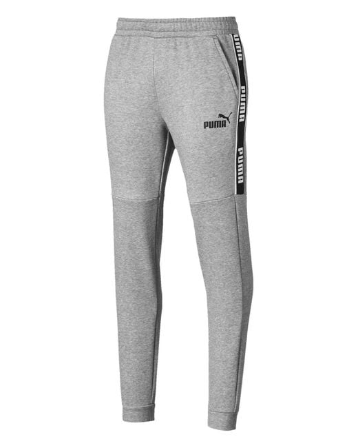 PUMA Gray Amplified Jersey Track Pants for men